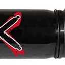 SkyjackerShock, Black Max, Twintube, 0 to 2 in Lift, Steel, Black Paint, Front, Various Applications, Each