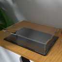 SVENJBB Book Cover Display Case, 14.5x11x4 Inch Acrylic Box for Book Display, Clear Acrylic Display Cases with Matte Black Base for Stamps, Coins, Cards and Jewelry