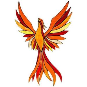 NOBRIM Glass Hanging Fire Phoenix Hanging Ornaments Acrylic Phoenix Bird Tree Pendant Craft Chain Hanging for Window Ornament Home Garden Decorations Home Office Decoration