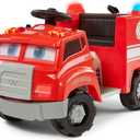 Kid Trax Real Rigs Toddler Fire Truck Interactive Ride On Toy, Kids Ages 1.5-4 Years, 6 Volt Battery and Charger, Sound Effects, Red, Large