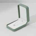 PU Leather Necklace Box Velvet Interior Necklace Gift Box Pendant Case Long Chain Display Storage Case for Wedding Birthday Mother's Day (Green)