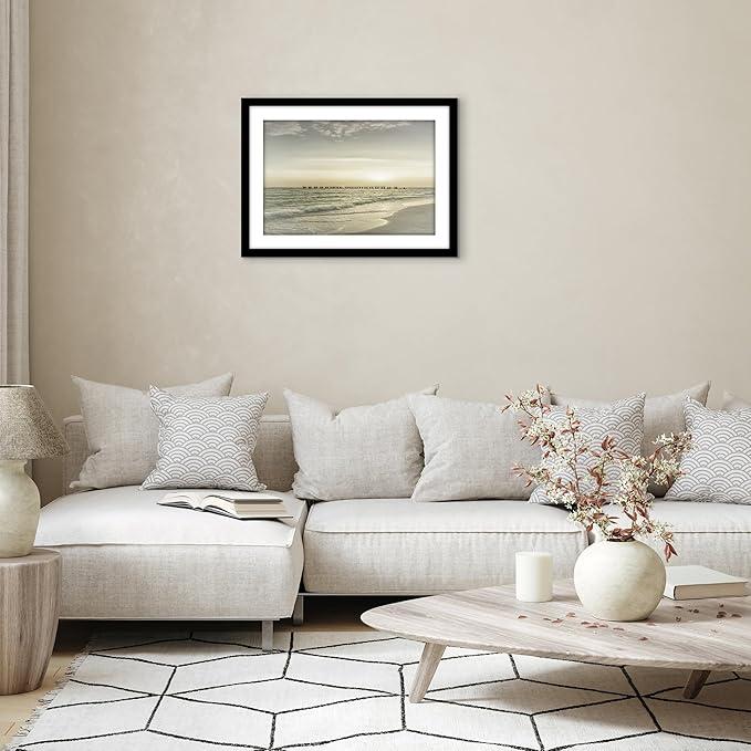 Americanflat 20x28 Picture Frame with Polished Plexiglass - Use as 16x24 Frame with Mat or Display 20x28 Photo Without Mat - Hudson Collection - Wide Picture Frames for Wall Display - Mahogany