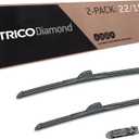 TRICO Diamond 22" + 18" Super Premium Automotive Replacement Windshield Wiper Blades (Set of 2), Passenger and Driver Side All-Weather Beam Wiper Blades for Select Vehicle Models (Item #25-2218)