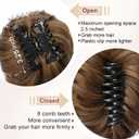 Claw Clip Messy Bun Hair Pieces for Women Messy Wavy Curly Hair Bun Extensions Tousled Updo Bun Hair Clip in Synthetic Hair Bun Ponytail Extension(Medium Golden Brown)