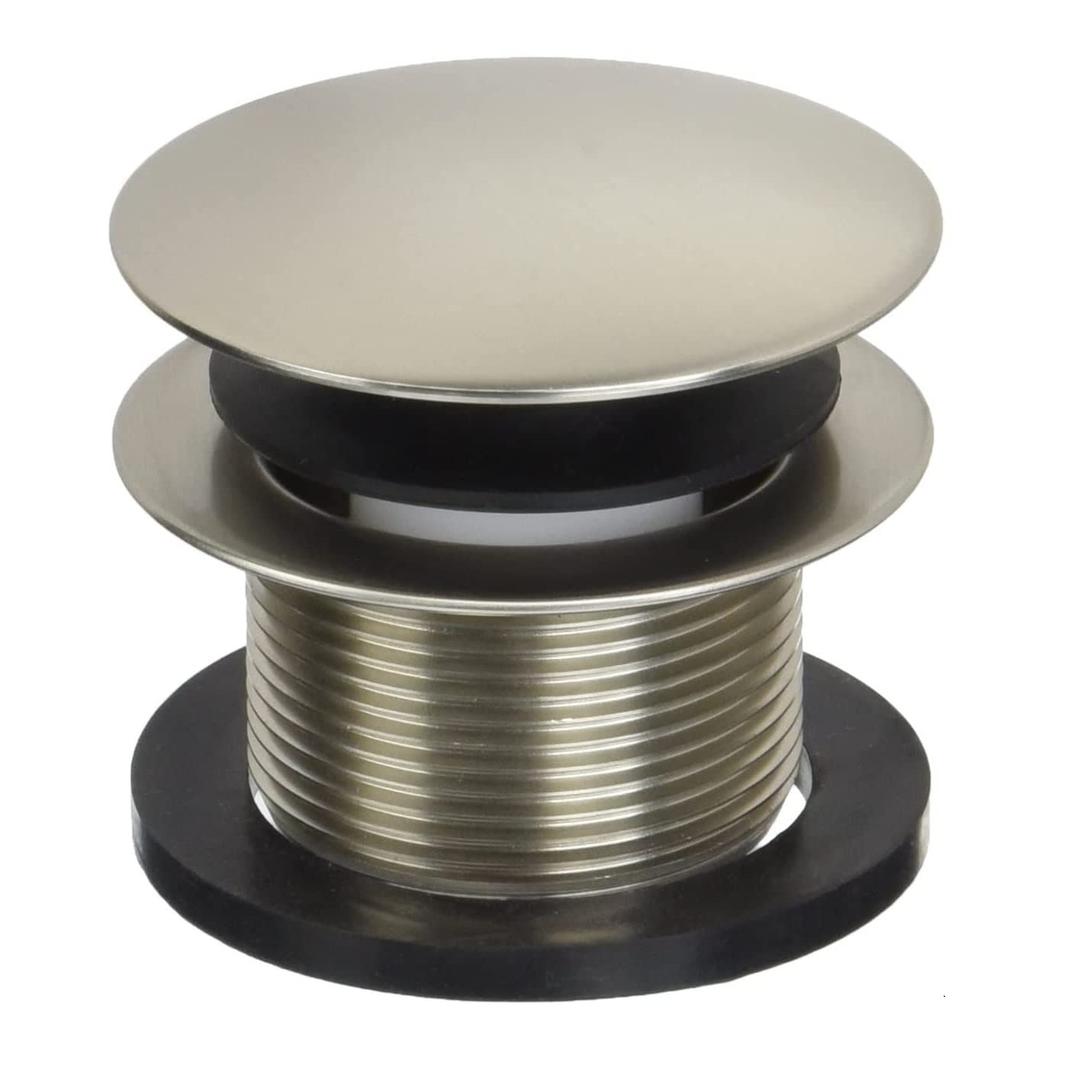 Westbrass A398R-07 1-1/2" NPSM Coarse Thread Mushroom Tip-Toe Bathtub Drain Stopper, Satin Nickel