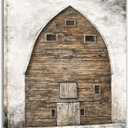 Yihui Arts Famrhouse Wall Art with Textured Old Barn Paintings Modern Abstract Rustic Artwork for Living Room Bedroom Bathroom, 40"L x 28"W