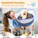 Supet Raised Inflatable Dog Cone Alternative Collars for After Surgery, Dog Donut Collar After Surgery, Soft Pet Cone for Small Medium Large Dogs to Stop Licking, Large