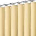 PANGSINNE 78 inch Shower Curtain Cream Beige Waffle Textured, 256GSM Heavy Duty Weighted Fabric Shower Curtains, Hotel Quality Luxury Polyester Water Repellent Bathroom Curtain with 12 Hooks