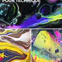 Nicpro 8 Colors Large Bulk Acrylic Pour Paint Set (33.8 oz, 1000 ml) Premixed High Flow Art Pouring Paint Supplies Kit with Silicone Pour Oil, Gloves for Beginner Cell Creation Flow DIY, Ready to Pour