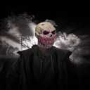 RAPGET Zombie Mask - Creepy Old Man Latex Full Head Mask for Halloween Party (Yellow)