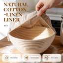 2 Pack Banneton Bread Proofing Baskets for Sourdough, 9 Inch Round Natural Rattan Proofing Basket for Dough Rising, Bread Proofing Bowl Sourdough Bread Baking Supplies for Home Bakers