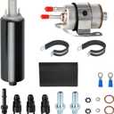 YESHMA Fuel Filter Regulator 58 PSI and Inline Fuel Pump Kit,255LPH High Pressure With Install Kit Replaces GSL392-400-939 GSL392400939 400-939