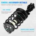 Front Struts Shocks w/Coil Springs Absorber for 2006-2011 Hyundai Accent, 2006-2011 Kia Rio ONLY (LX, SX), 2007 2008 2009 2010 Strut Shock Absorbers Assembly (Fits 172298 172297)