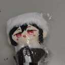 Anime Plush Doll Mini Pendant Cute Keychain Gift (White)