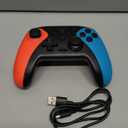 Wireless Switch Controller for Nintendo Switch/Switch 2/Lite/OLED Controller, Switch Controller with a Mouse Touch Feeling on Back Buttons, Extra Switch Pro Controller with Wake-up,Programmable, Turbo Function (Red+Blue)