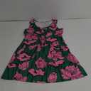 Wenrine Womens Summer Dresses Casual Floral V Neck Sleeveless Loose Boho Beach Tank Dress Sundress with Pockets (Small, Green)