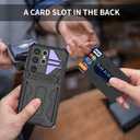 for Samsung Galaxy S26 Ultra Wallet Case Credit Card Holder- Purple | Stand Kickstand Slim Rugged Shockproof Heavy Duty Defender Armor Military Grade Protective Phone Case