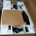 PELEGON Tray Table, 360 Swivel Table for Recliner, Adjustable Height with X-Large Table for Eating and Laptop, TV Trays for Couches & Chairs with Ergonomic Stand Assist Safety Handle for Elderly (Wood)