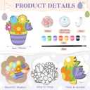 Dunzoom 30 Set Easter Craft Kit Suncatchers Kit Spring Easter Eggs DIY Suncatchers Craft Kit Make Your Own Suncatcher Paint Easter Bunny Sun Catcher Ornaments for Spring Art Craft Painting Activity