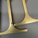 Heavy Duty Curtain Rods, 1 1/8 Inch Diameter Single Curtain Rod 36-72Inch(3-6ft) Extendable Length with End Caps Adjustable Modern Brackets-Warm Gold