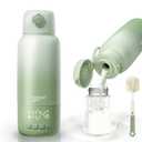 Portable Bottle Warmer for Travel, 17OZ Baby Bottle Warmer On The Go with 100W Fast Heating, Super Fast Charging (Full in 1.5H), Accurate Temp Control, Travel Portable Milk Warmer for BabyMilk