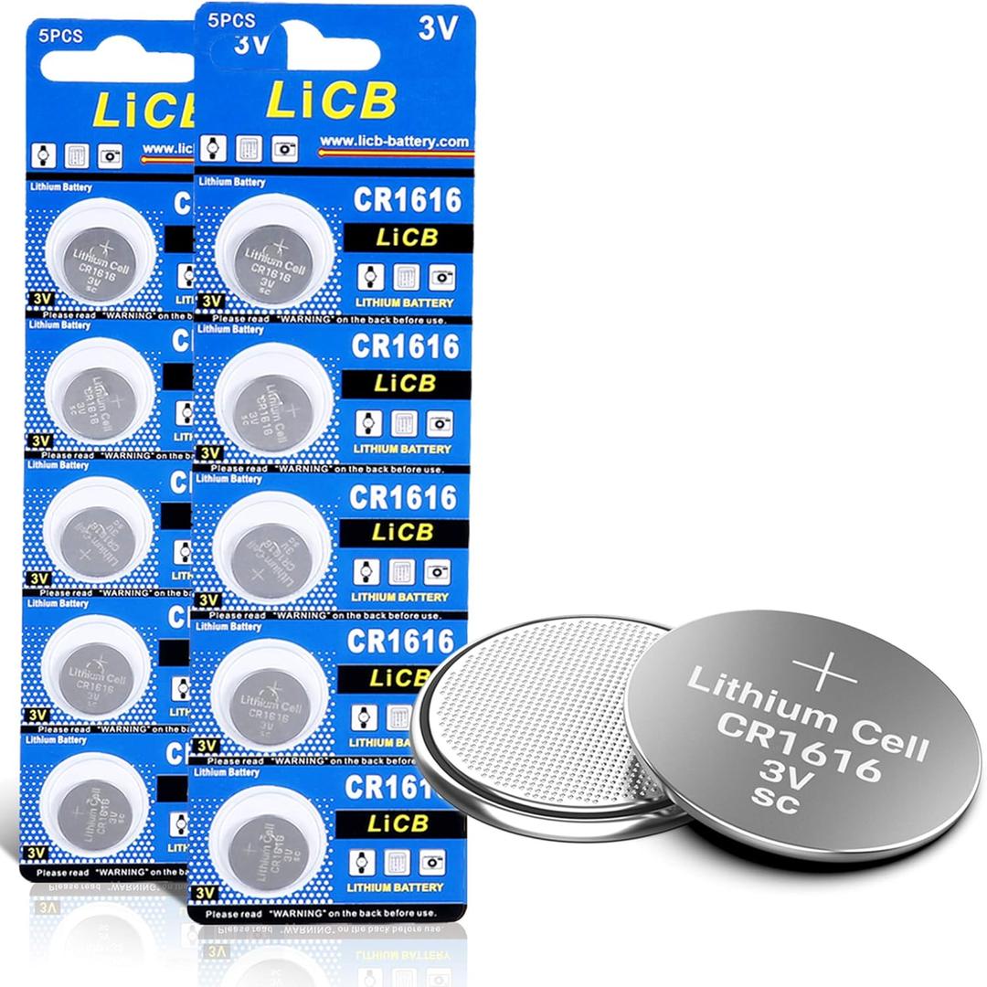 LiCB 10 Pack CR1616 3V Lithium Battery CR 1616