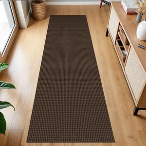 KOZYFLY Runners for Hallways 2x7 ft Washable Kitchen Runner Non Slip Rubber Backed Hall Runners Cotton Entryway Runner Rugs Floor Carpet for Indoor Backdoor Bedroom Kitchen, Reddish Brown/Coffee KOZYFLY Runners for Hallways 2x7 ft Washable Kitchen Runner Non Slip Rubber Backed Hall Runners Cotton Entryway Runner Rugs Floor Carpet for Indoor Backdoor Bedroom Kitchen, Reddish Brown/Coffee