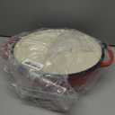 Lodge 7 Quart Enameled Cast Iron Oval Dutch Oven with Lid  Dual Handles  Oven Safe up to 500 F or on Stovetop - Use to Marinate, Cook, Bake, Refrigerate and Serve  Red