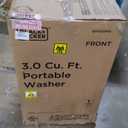 BLACK+DECKER 3.0 Cu. Ft. Portable Washer, 26.5 lb. Capacity Washing Machine, 6 Cycles, Quick Connect Sink Adapter and Drain Hose Included, Transparent Lid & LED Display, BPW30MW, White