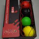 YMX BOXING Ultimate Reflex Ball Set with Counter App - 4 React Reflex Ball Plus 2 Adjustable Headband, Great for Reflex, Timing, Accuracy, Focus & Coordination Training for Boxing, MMA and Krav Mega (Black/Yellow/Red/Green)