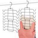 2 Pack Tank Top Hangers Space Saving, Bra Hangers for Closet Organizer, 360° Rotating Metal Bra Organizer with 16 Hooks, Hanging Sport Bras Holder & Storage, Hangers for Tank Top, Black
