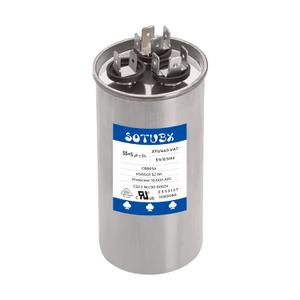 55+5 uF 5% 55/5 MFD 370/440 VAC CBB65 Dual Run Start Round Capacitor for Condenser Straight Cool or Heat Pump Air Conditioner or AC Motor and Fan Starting CBB65A 55+5MFD 370VAC and 440VAC