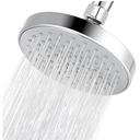 Pressure Shower Head AntiClogging Silicone Nozzles 2.5 GPM Removable Restrictor Easy to Clean Adjustable Replacement easy to install with Plumbers Tape 6 inch Classic Chrome Finish
