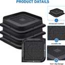 ANNKUT Bed Risers 1 Inch Heavy Duty, Furniture Risers for Bed Desk Table Sofa Couch,Oversized Bed Lifts Risers,Support up to 5000 Lbs(8 Pack Black)