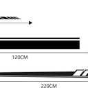 Universal Racing Stripes Car Stickers Sport Stripes DIY Styling Decorated Door Hood Self-Adhesive Side Strip Decal Decoration Accessories for Truck SUV Off-Road Vehicles(5PCS)(Black)