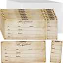 Sinmoe 50 Sets Gift Certificate for Business with 50 Pcs Envelopes Blank Gift Certificate Cards with Name and Address for Wedding Beauty Salon Restaurants Birthday(Retro Style,4.72 x 2.36 Inch)