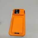 SSLOTSCASE for iPhone 17 Pro Max Case with Card Holder & Camera Stand & Kickstand & Slide Camera Lens Cover & Wallet, Military-Grade Heavy Duty Phone Case Cover for iPhone 17 Pro Max 6.9'', Orange