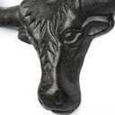 Cowboy Hat Hook for Wall 2 Pack Cast Iron Cowboy Hat Hanger Metal Hat Holder Cowgirl Hat Rack Vintage Western Wall Decor Longhorn Hooks for Hat Storage and Organization Cow Decor Western Gift Rust