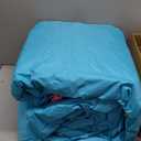 Inflatable Bounce House for Kids 3-10, 123" L x 110" Bouncy Castle, Jumping, Slide, Basketball Hoop, Ball Pits, Rings, Target Game Blower Included