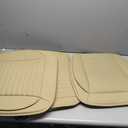 Big Ant Car Seat Pads, Front Car Seat Cover Waterproof Car Seat Cushion with PU Leather Breathable Seat Protector Anti Sweat Stain & UV-Ray Four Season Use, Universal for Most Cars (2 Pack-Beige)