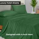 Royale Linens 2 Pack Bulk Flat Sheet Set - Top Sheets - Soft Microfiber - Wrinkle & Stain Resistant - for Hotel, Massage Table, Hospital, Dorm - Queen Flat Sheet Sold Separately (Queen, Hunter Green)
