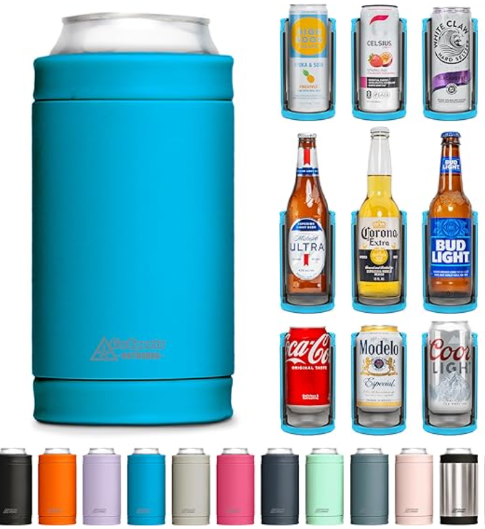 3 in 1 Insulated Can Cooler - 15+ Colors - Universal Size for 12 oz Cans, Slim Cans, and Bottles
 2pcs