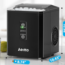 Ice Makers Countertop, 9 Ice Cubes Release in 6 Mins, 26Lbs/24H, 2 Sizes of Bullet Ice Machine