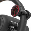 Tool Free Steering Wheel Knob, Suicide Knob for 3.45-4.9" Steering Wheel with Metal Bearing, Steering Wheel Knob Spinner for Cars, Mowers, Tractors, Boats, No Screws or Tools Needed (1Pack, Red)