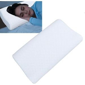 Memory Foam Neck Pillow Support, Orthopedic Contour Cervical Pillow for Neck Strain Relief Medium Firm, Adjustable Heights, Breathable Skin Friendly Fabric