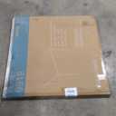 FurnitureR 33.9 Inch Square Folding Table, Multi-Functional Card Table for Holiday Hosting, Game Nights, Small-Space Dining, Portable Indoor Outdoor Use, Black PVC Top & Metal Frame