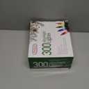 PREXTEX Multicolored Christmas Lights with Green Wire, 60 Feet, 300 Lights, Colorful String Lights Indoor or Outdoor - Incandescent String Lighting for Christmas Tree Decorations for Fences and Patios