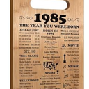 40th Birthday Gifts for Women Men, 1985 Birthday Gifts for Her Him, 40 Years Old Gifts, 40th Birthday Gift Ideas, 40th Birthday Decorations for Women Men, Back in 1986 Cutting Board Gifts