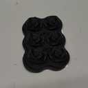 CAMKYDE Rose Ice Cube Tray 2 Inch [1 Mold + 1 Funnel + 6 Stoppers], 6 Cavity Silicone Rose Ice Cube Mold for Whiskey, Chilling Cocktails, Bourbon, Juice (Black)