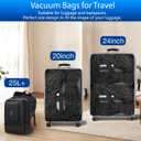 Vacuum Travel Bags with PumpElectric Wireless Air Pump, Double Layer Vacuum Seal Bags for Clothing Travel, 2PC Airless vacuum bags for travel with IP67 Waterproof (2PC+Pump)